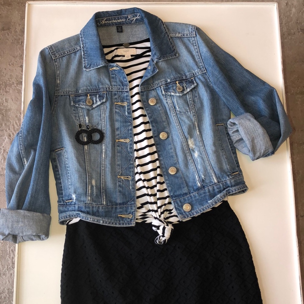 Ann Taylor Loft Black Lined Pencil Skirt - Picture 2 of 7